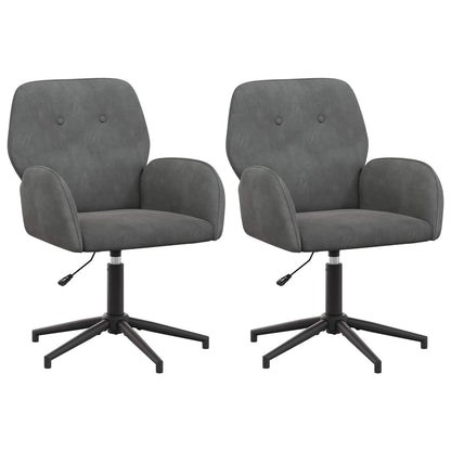 Draaiende Bureaustoelen 2 st 54 x 55 x 90 cm Donkergrijs