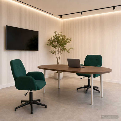 Draaiende Bureaustoelen 2 st 54 x 55 x 90 cm Donkergroen