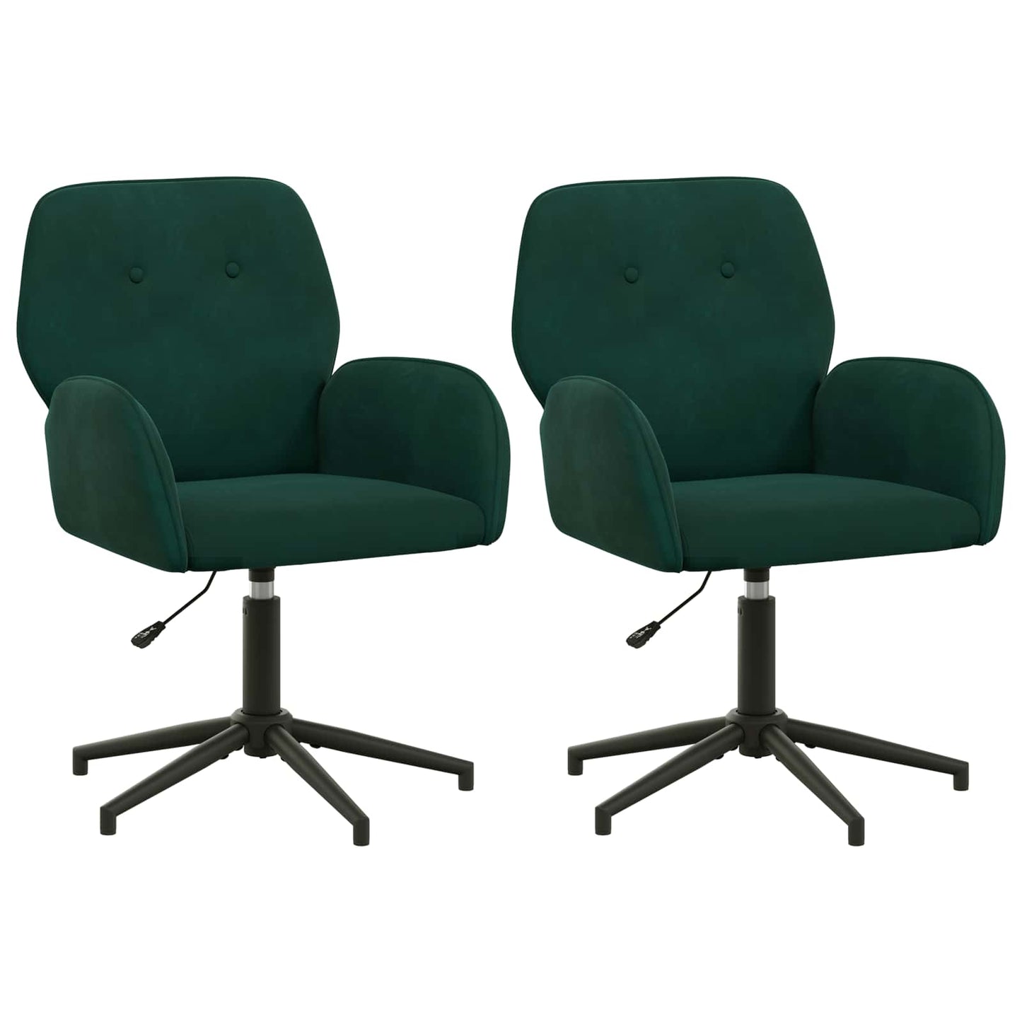 Draaiende Bureaustoelen 2 st 54 x 55 x 90 cm Donkergroen