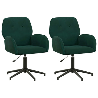 Draaiende Bureaustoelen 2 st 54 x 55 x 90 cm Donkergroen