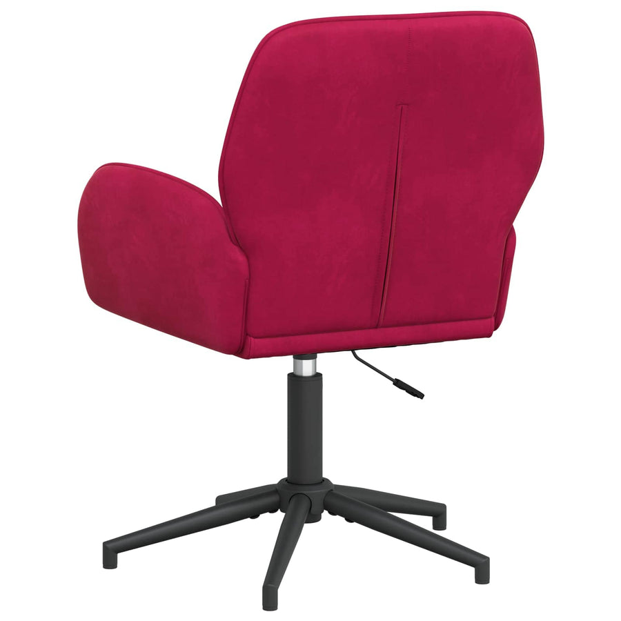 Draaiende Bureaustoelen 2 st 54 x 55 x 90 cm Wijnrood fluweel