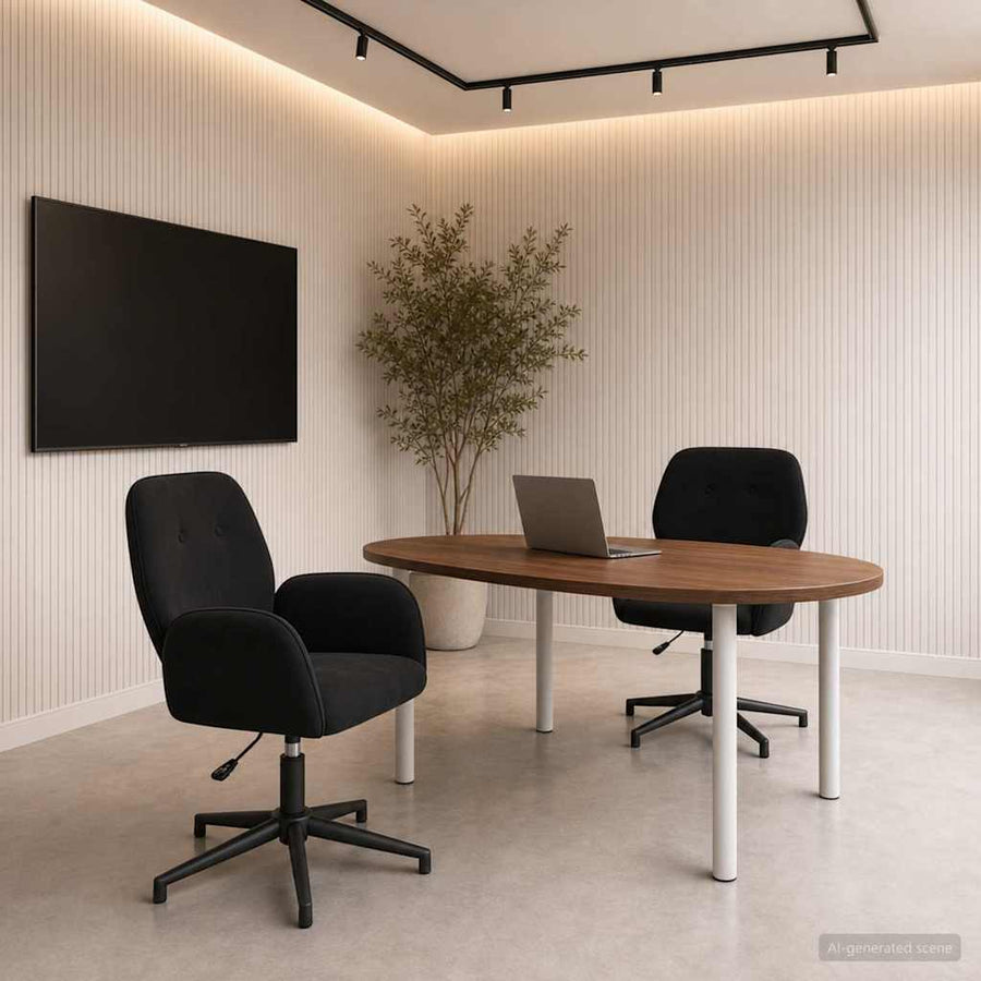Draaiende Bureaustoelen 2 st 54 x 55 x 90 cm Zwart fluweel