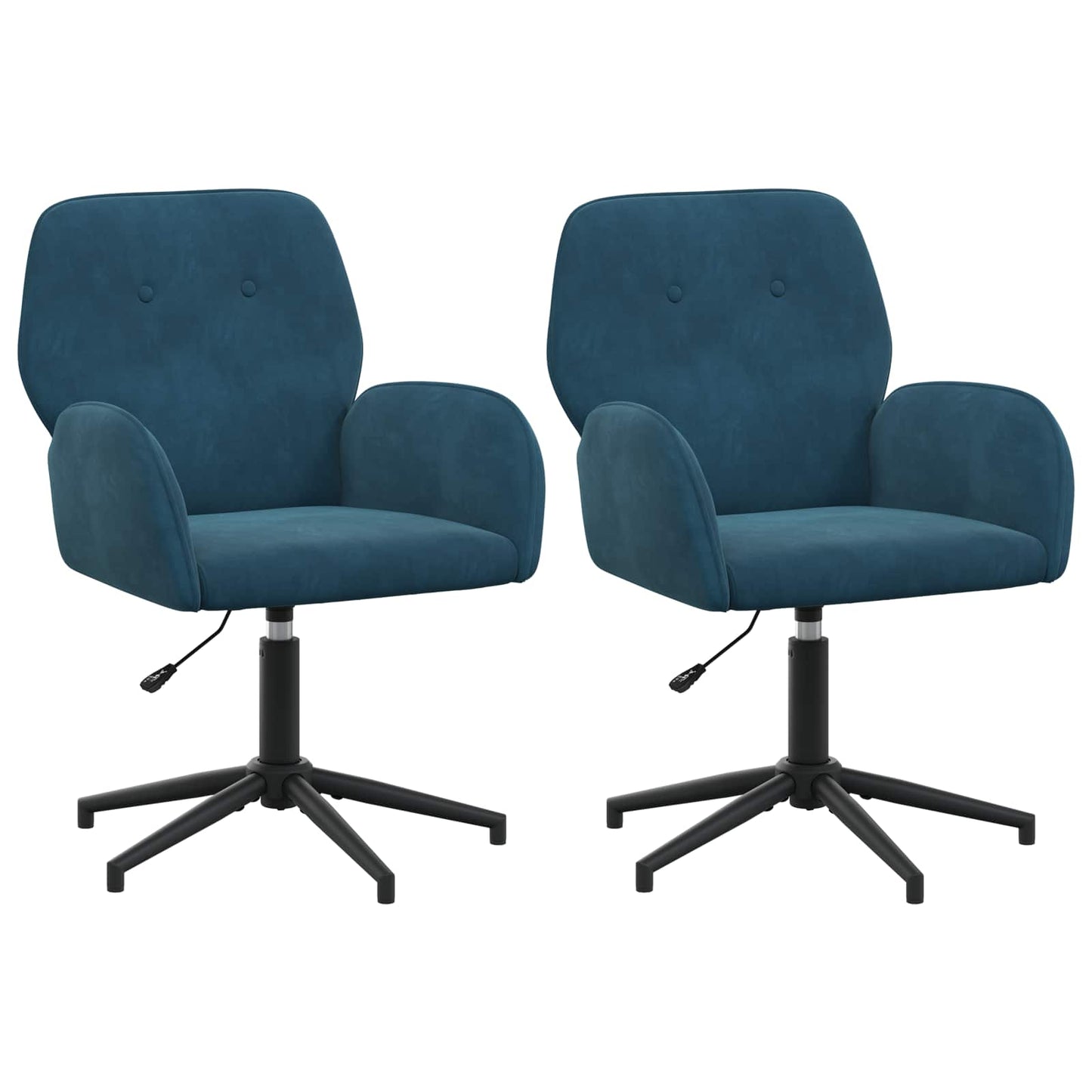 Draaiende Bureaustoelen 2 st 54 x 55 x 90 cm Blauw fluweel