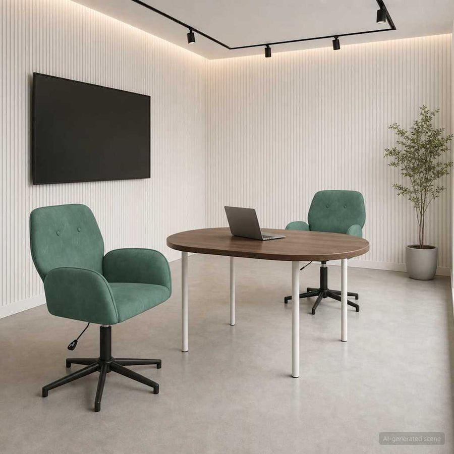 Draaiende Bureaustoelen 2 st 54 x 55 x 90 cm Zeegroen fluweel