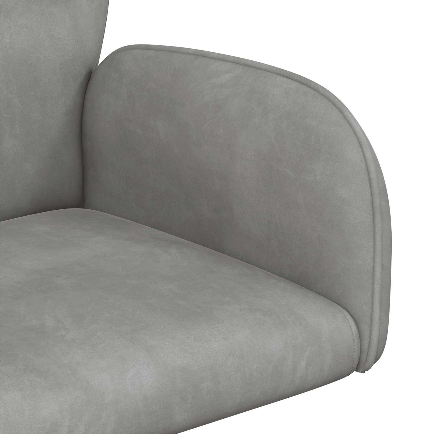 Draaiende Bureaustoelen 4 st 54 x 55 x 90 cm Lichtgrijs fluweel