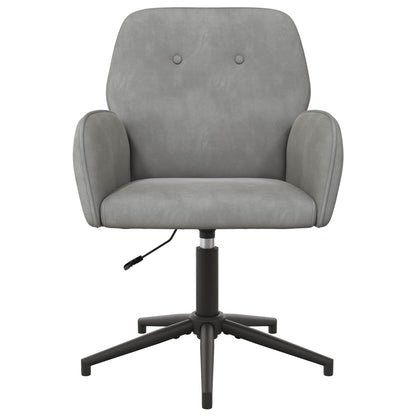Draaiende Bureaustoelen 4 st 54 x 55 x 90 cm Lichtgrijs fluweel