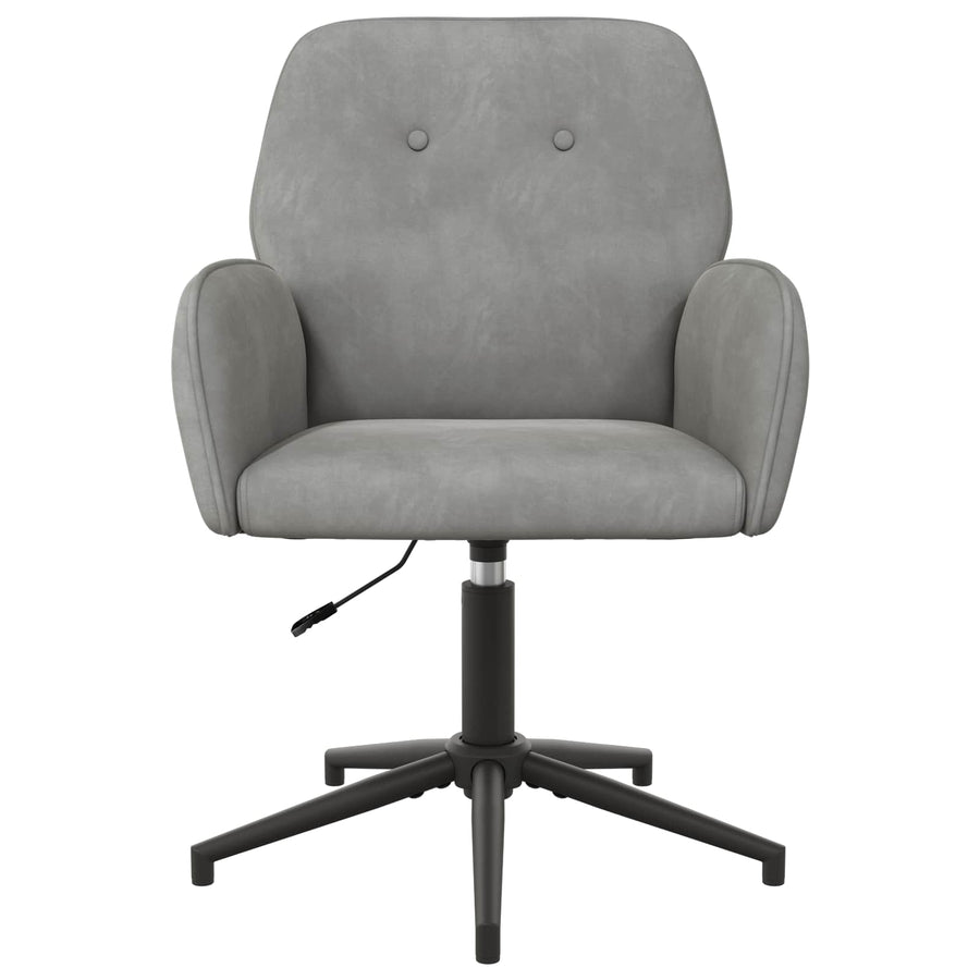 Draaiende Bureaustoelen 4 st 54 x 55 x 90 cm Lichtgrijs fluweel