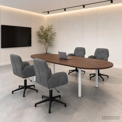 Draaiende Bureaustoelen 4 st 54 x 55 x 90 cm Donkergrijs