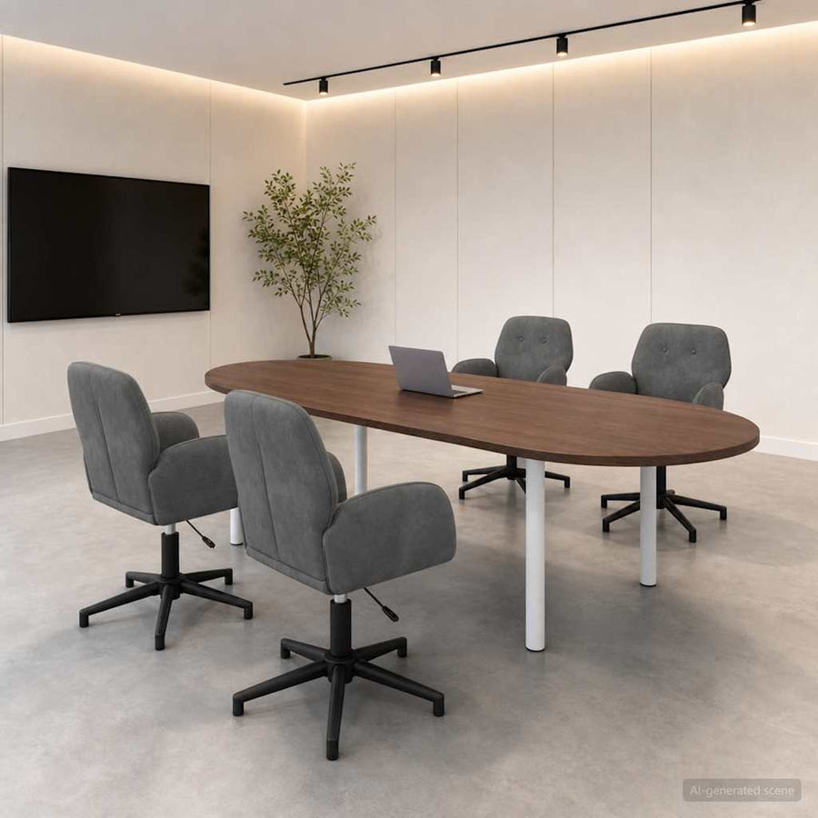 Draaiende Bureaustoelen 4 st 54 x 55 x 90 cm Donkergrijs