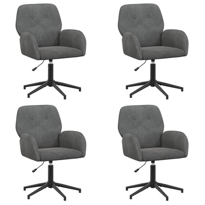Draaiende Bureaustoelen 4 st 54 x 55 x 90 cm Donkergrijs