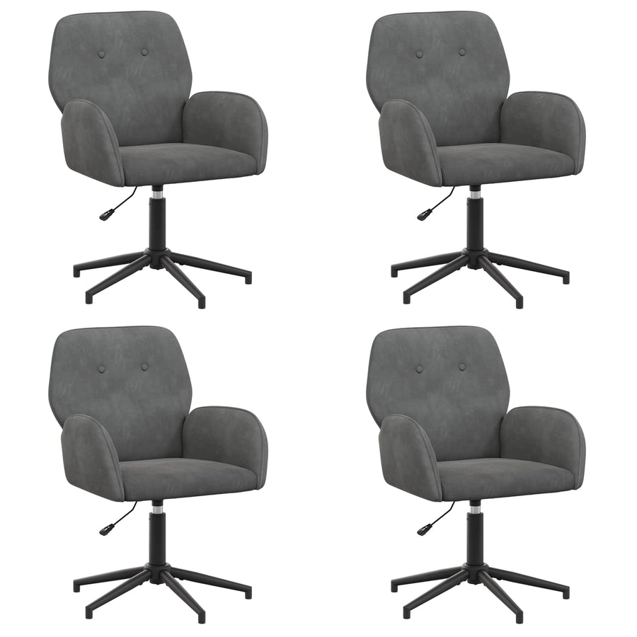Draaiende Bureaustoelen 4 st 54 x 55 x 90 cm Donkergrijs