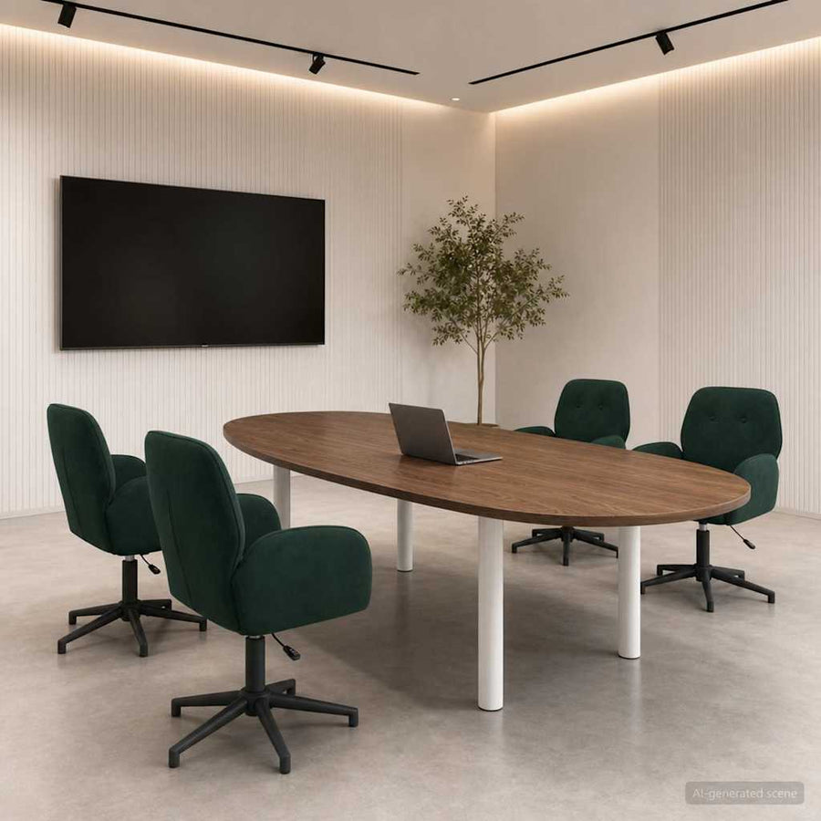 Draaiende Bureaustoelen 4 st 54 x 55 x 90 cm Donkergroen
