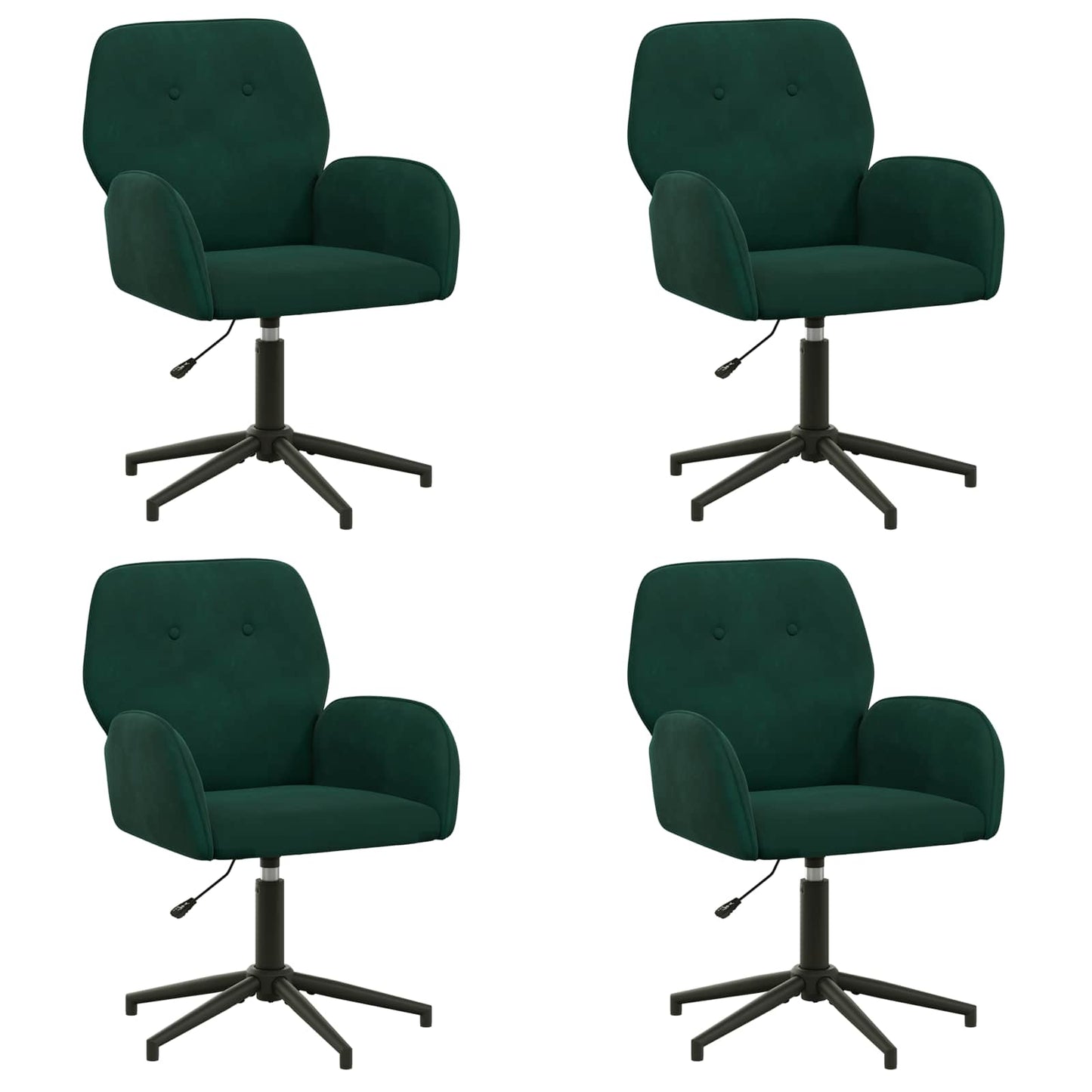 Draaiende Bureaustoelen 4 st 54 x 55 x 90 cm Donkergroen