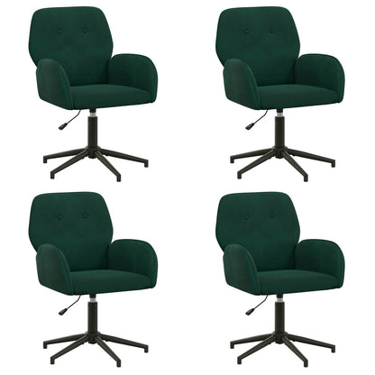 Draaiende Bureaustoelen 4 st 54 x 55 x 90 cm Donkergroen