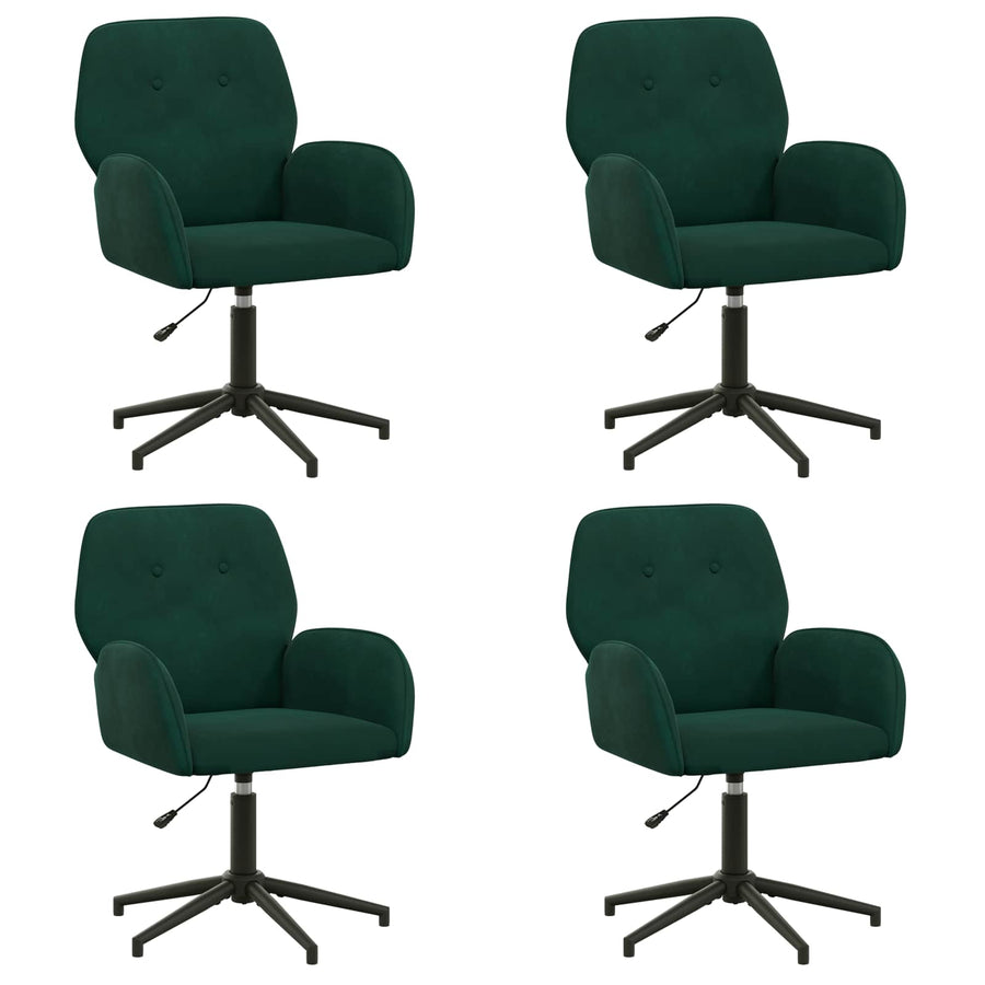 Draaiende Bureaustoelen 4 st 54 x 55 x 90 cm Donkergroen
