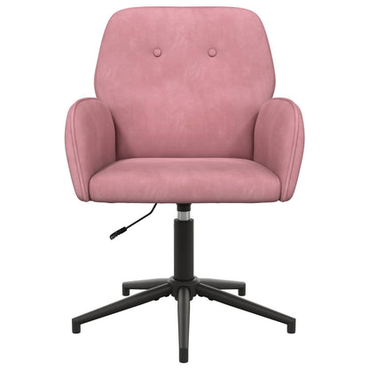 Draaiende Bureaustoelen 4 st 54 x 55 x 90 cm Roze fluweel