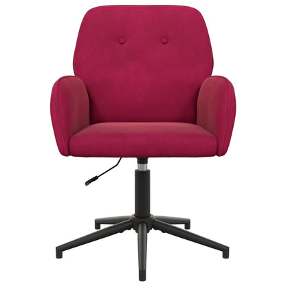 Draaiende Bureaustoelen 4 st 54 x 55 x 90 cm Wijnrood fluweel
