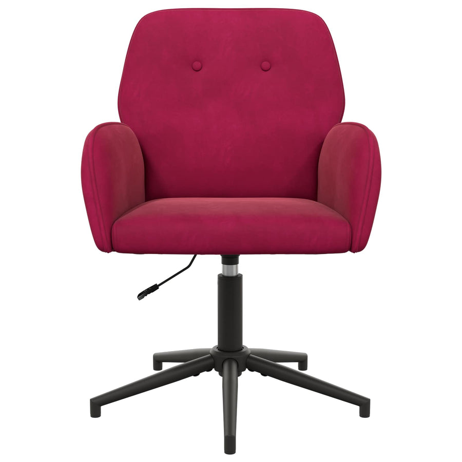 Draaiende Bureaustoelen 4 st 54 x 55 x 90 cm Wijnrood fluweel