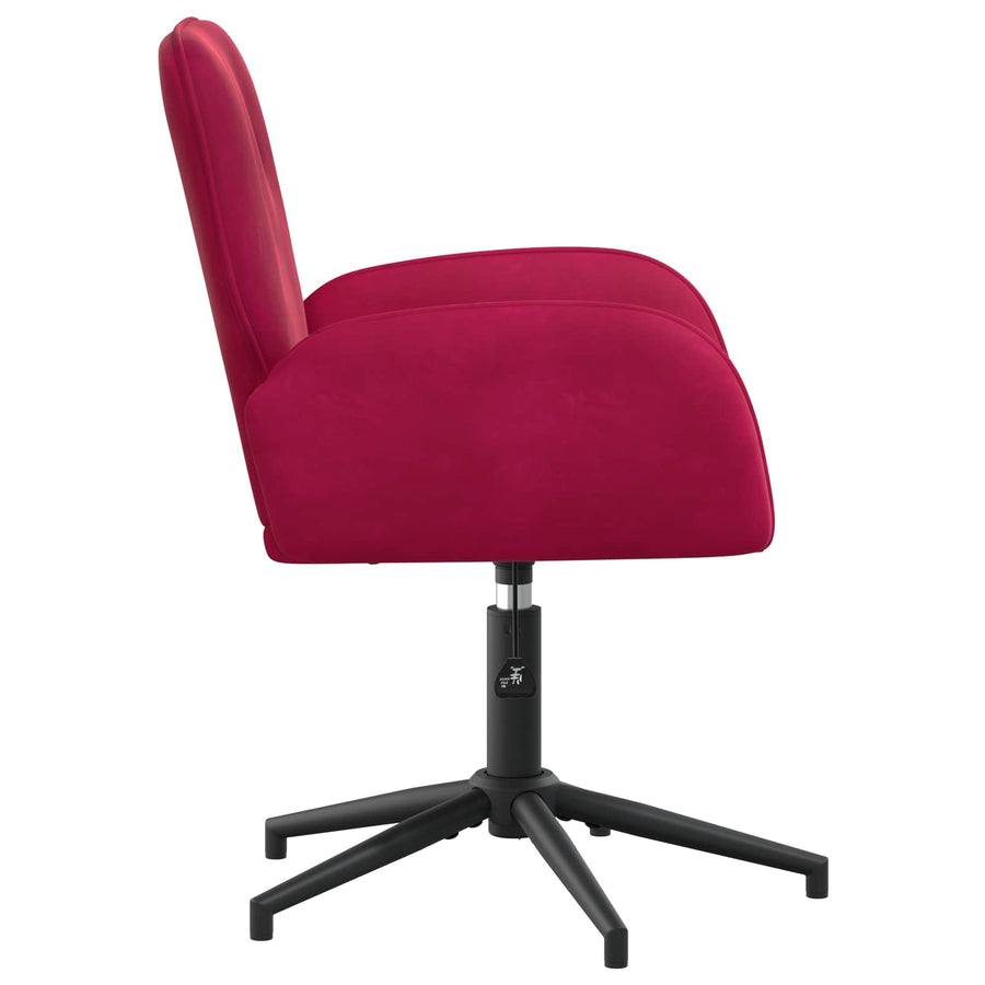 Draaiende Bureaustoelen 4 st 54 x 55 x 90 cm Wijnrood fluweel