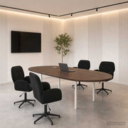 Bureaustoel 4 stuks 78-90 cm zwart fluweel