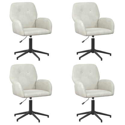 Draaiende Bureaustoelen 4 st 54 x 55 x 90 cm Crèmekleurig