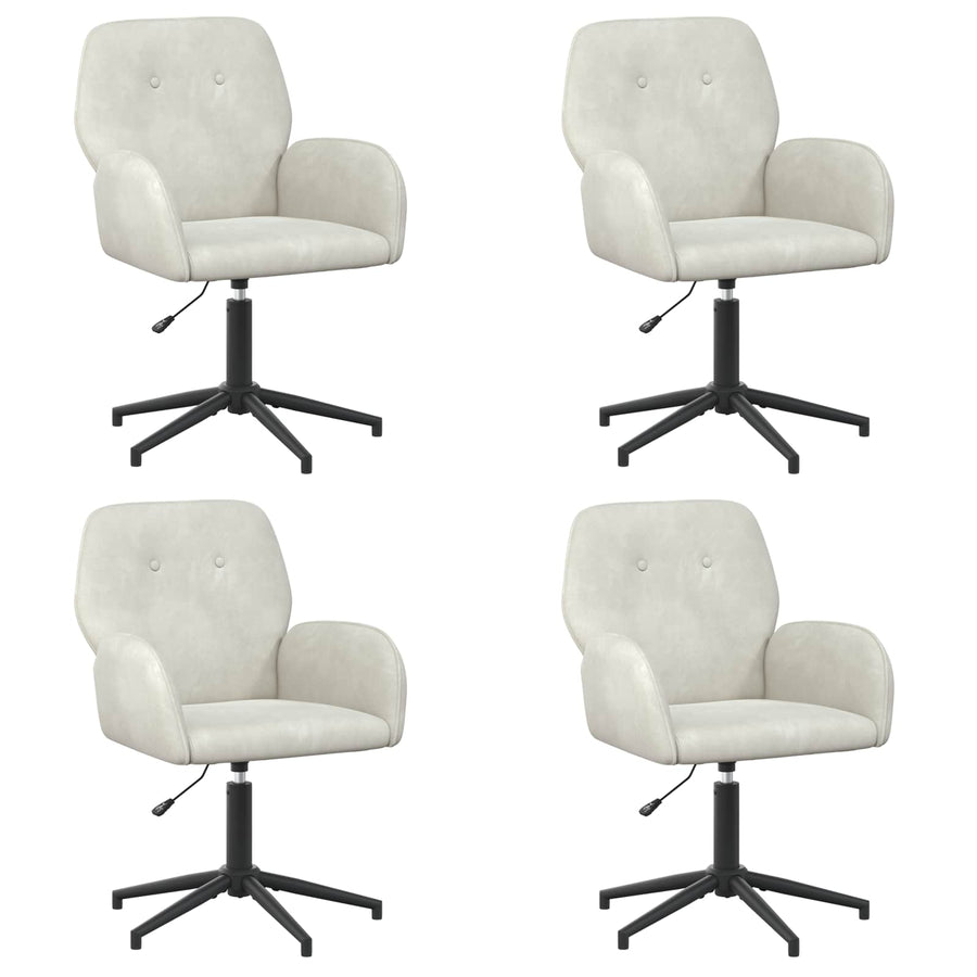 Draaiende Bureaustoelen 4 st 54 x 55 x 90 cm Crèmekleurig