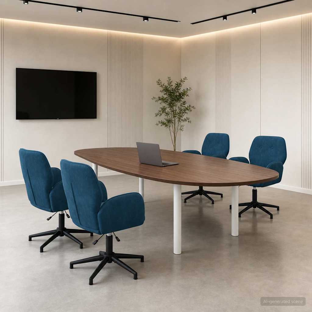 Draaiende Bureaustoelen 4 st 54 x 55 x 90 cm Blauw fluweel