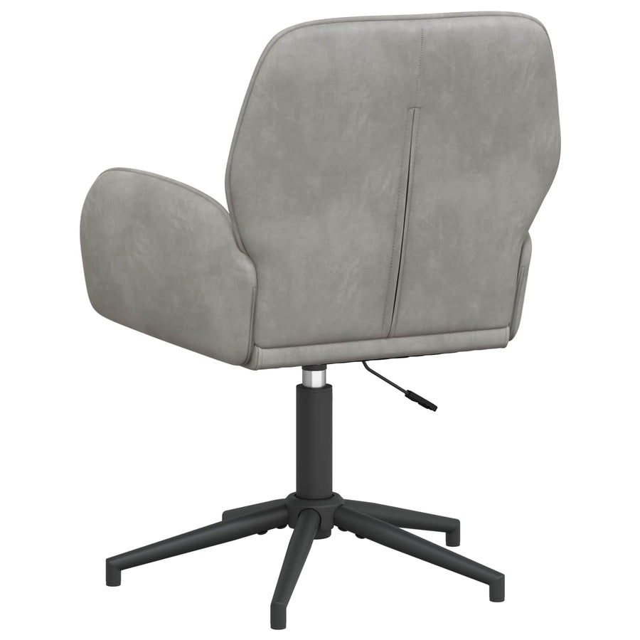 Draaiende Bureaustoelen 6 st 54 x 55 x 90 cm Lichtgrijs fluweel