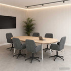 Draaiende Bureaustoelen 6 st 54 x 55 x 90 cm Donkergrijs
