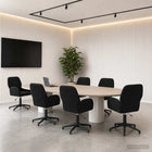 Draaiende Bureaustoelen 6 st 54 x 55 x 90 cm Zwart fluweel
