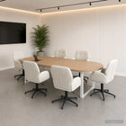 Draaiende Bureaustoelen 6 st 54 x 55 x 90 cm Crèmekleurig