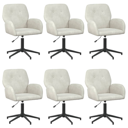 Draaiende Bureaustoelen 6 st 54 x 55 x 90 cm Crèmekleurig