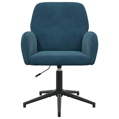 Draaiende Bureaustoelen 6 st 54 x 55 x 90 cm Blauw fluweel