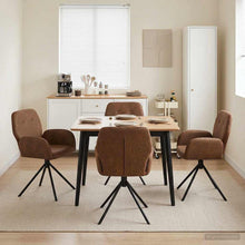 Draai Eetstoelen 4 pcs Nep Suede Leer Bruin 54 x 55 x 86 cm
