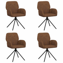 Draai Eetstoelen 4 pcs Nep Suede Leer Bruin 54 x 55 x 86 cm