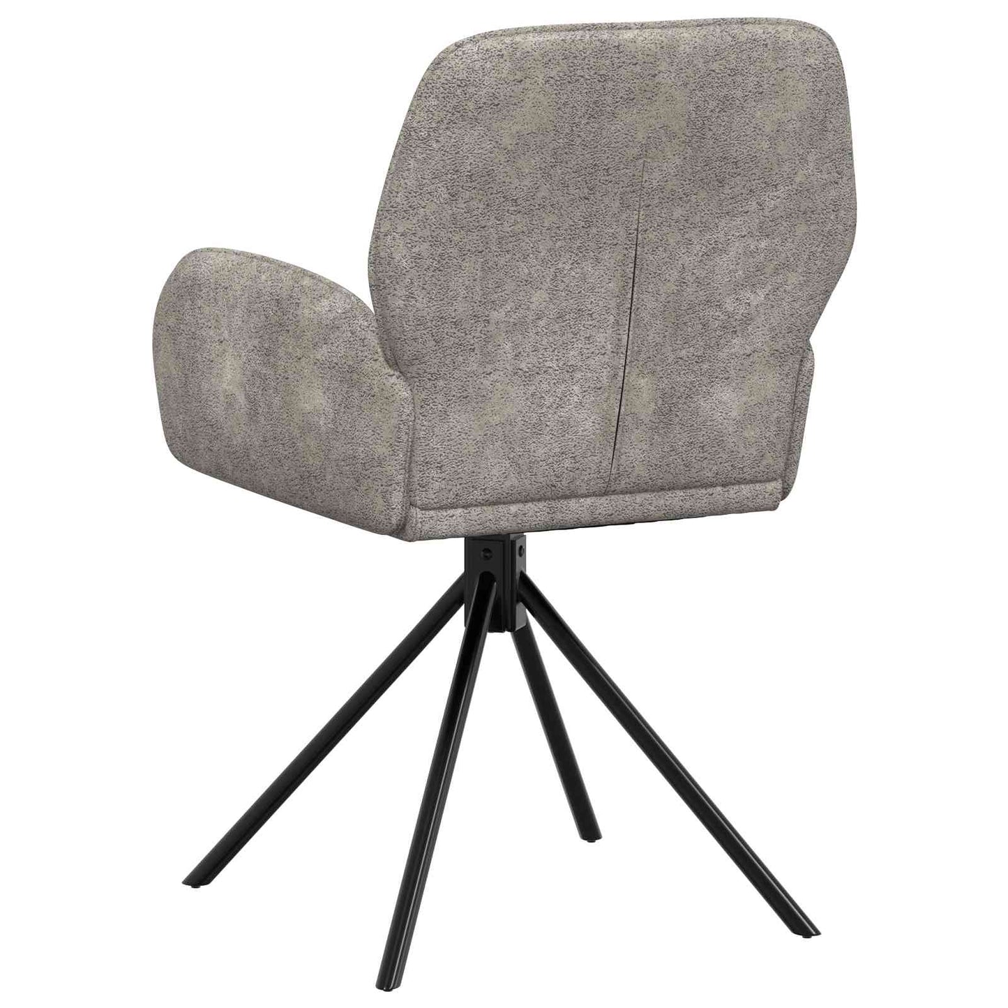 Draai Eetstoelen 4 pcs Nep Suede Leer Lichtgrijs
