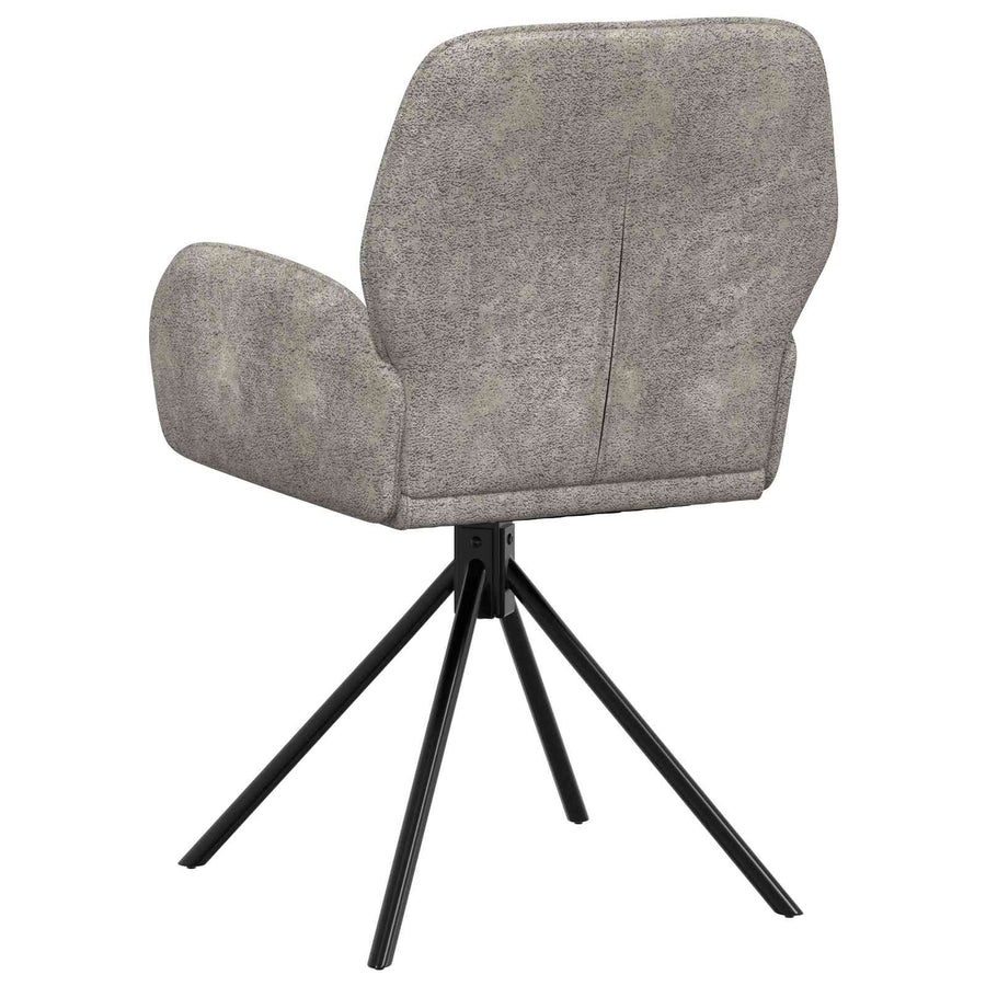 Draai Eetstoelen 4 pcs Nep Suede Leer Lichtgrijs