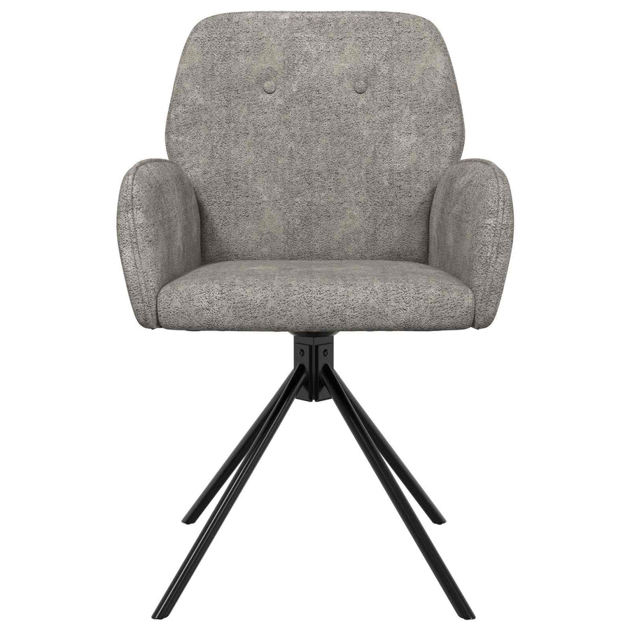 Draai Eetstoelen 4 pcs Nep Suede Leer Lichtgrijs