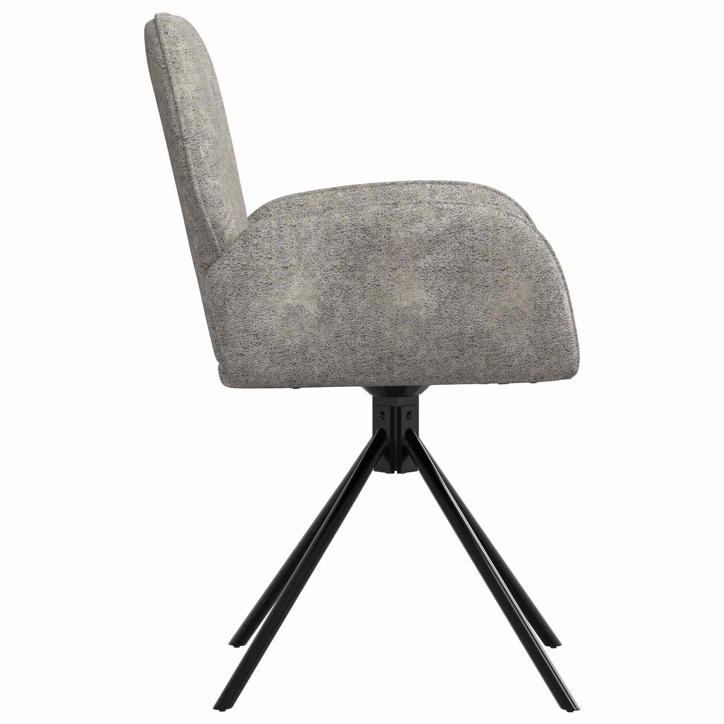 Draai Eetstoelen 4 pcs Nep Suede Leer Lichtgrijs