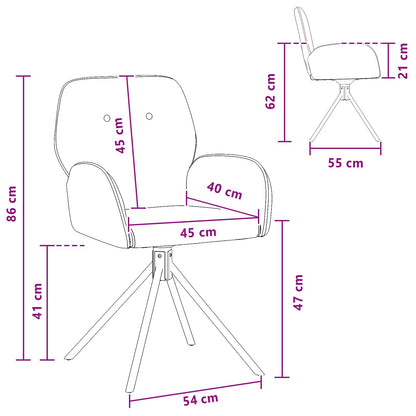 Draai Eetstoelen 4 pcs Nep Suede Leer Lichtgrijs