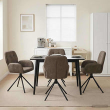 Draai Eetstoelen 4 pcs Nep Suede Leer Donkergrijs