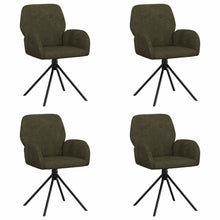 Draai Eetstoelen 4 pcs Nep Suede Leer Legergroen