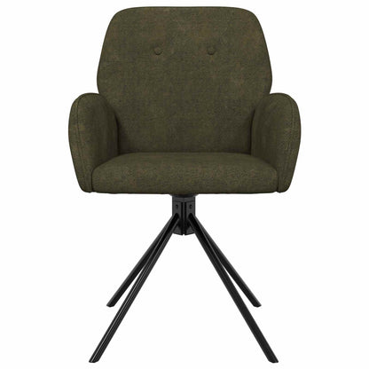 Draai Eetstoelen 4 pcs Nep Suede Leer Legergroen