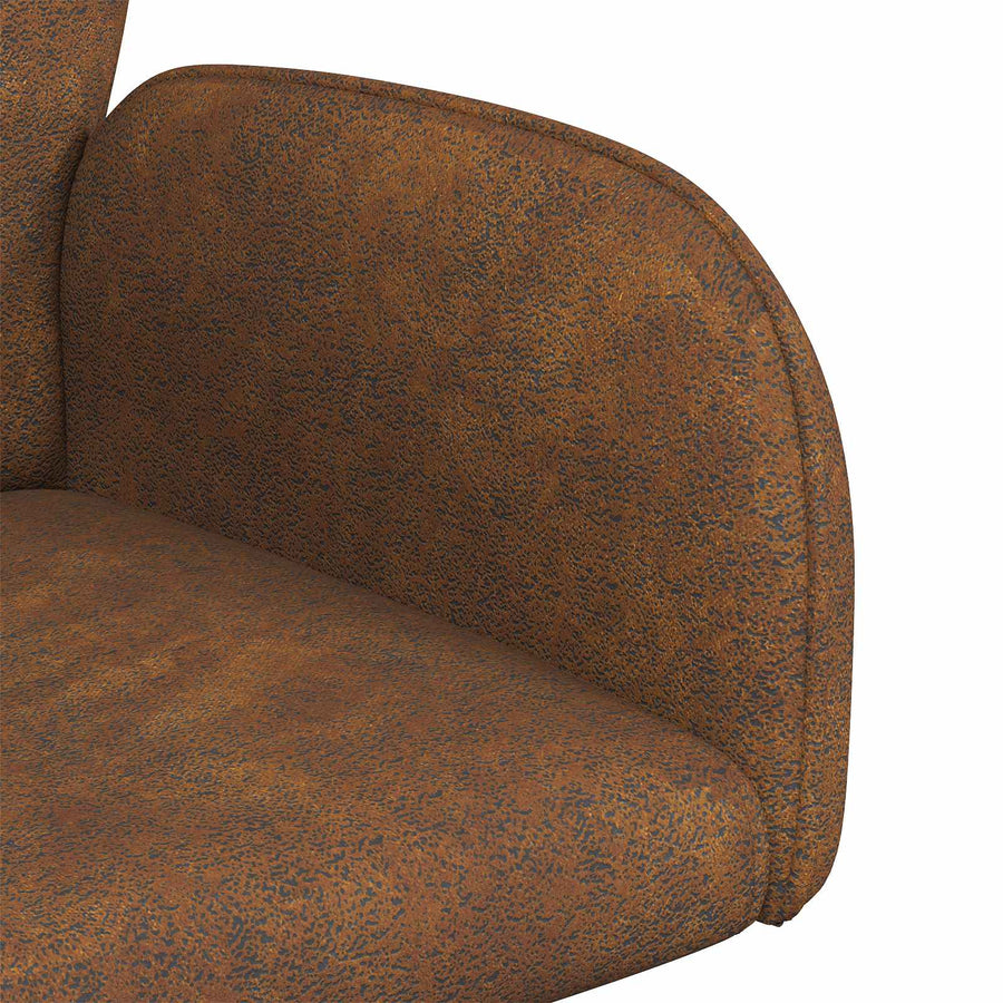 Draai Eetstoelen 6 pcs Nep Suede Leer Bruin 54 x 55 x 86 cm