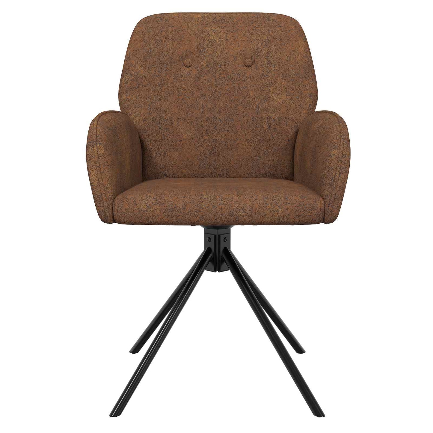 Draai Eetstoelen 6 pcs Nep Suede Leer Bruin 54 x 55 x 86 cm
