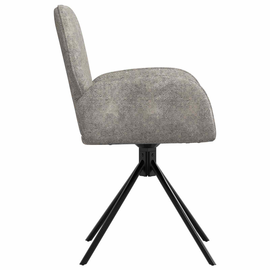 Draai Eetstoelen 6 pcs Nep Suede Leer Lichtgrijs