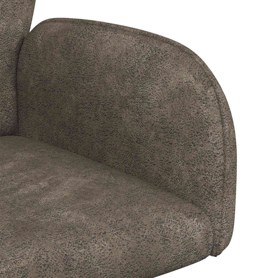 Draai Eetstoelen 6 pcs Nep Suede Leer Donkergrijs
