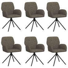 Draai Eetstoelen 6 pcs Nep Suede Leer Donkergrijs