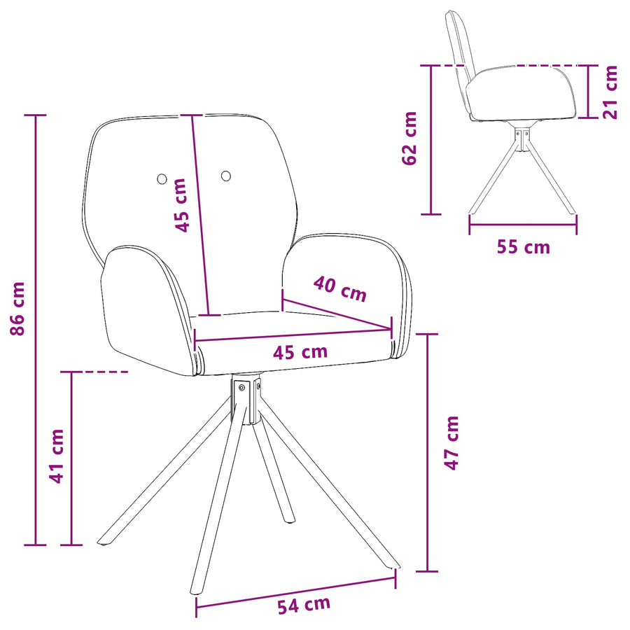 Draai Eetstoelen 6 pcs Nep Suede Leer Donkergrijs