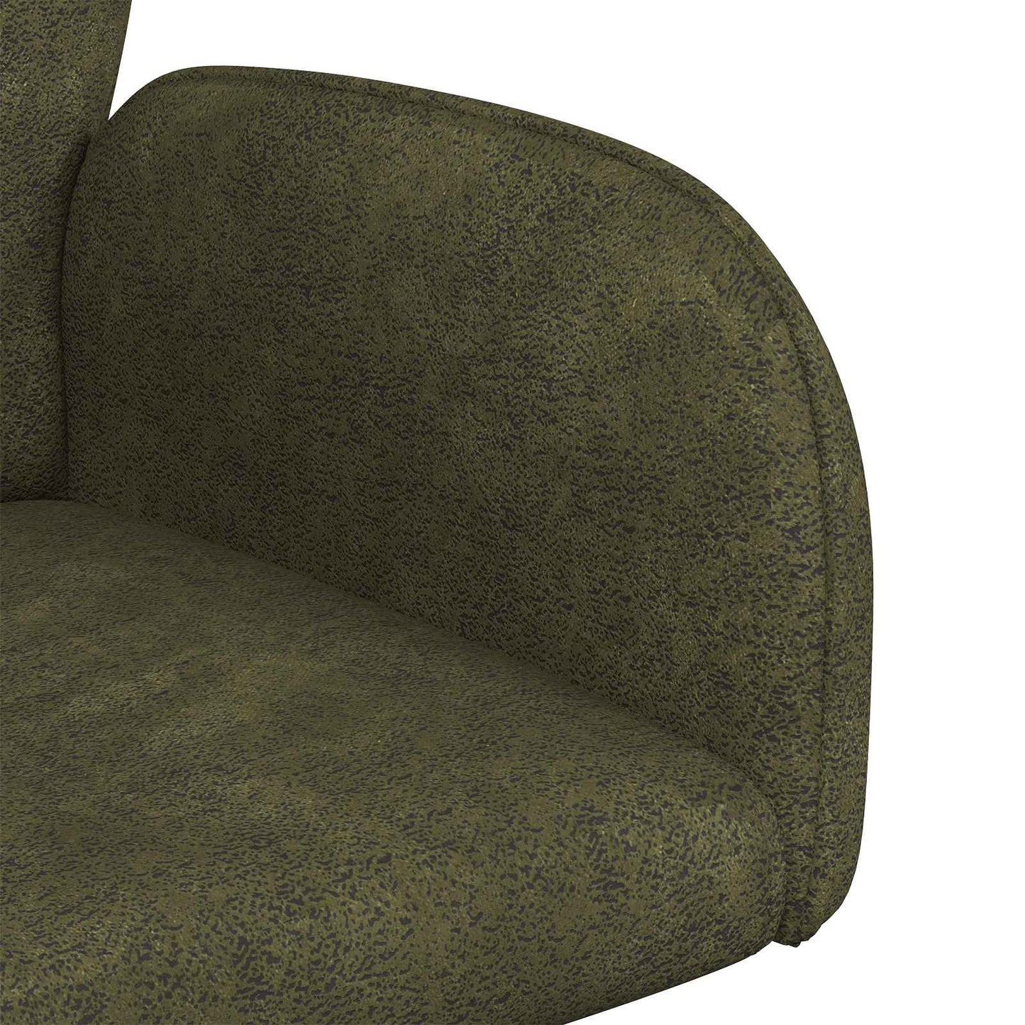 Draai Eetstoelen 6 pcs Nep Suede Leer Legergroen